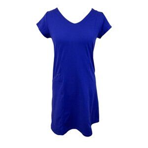 Toad & Co Womens Dress Size S Aquaculture A Line Purple Short Sleeve Stretch
